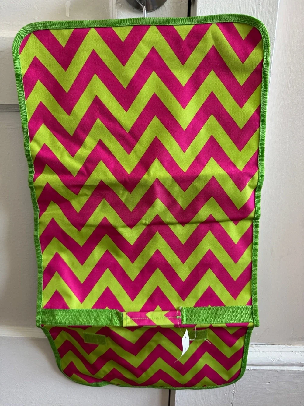 Pink&Green Chevron Hanging Jewelry & Accessory Organizer